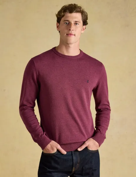 Joules Pure Cotton Textured Crew Neck Jumper