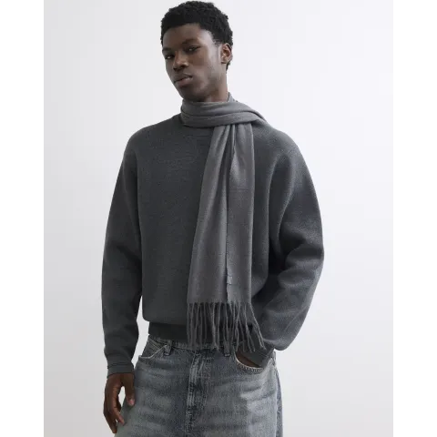 River Island Grey Cotton Scarf