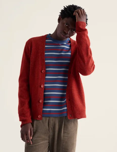Seasalt Cornwall Lambswool Rich V Neck Cardigan Dark Orange