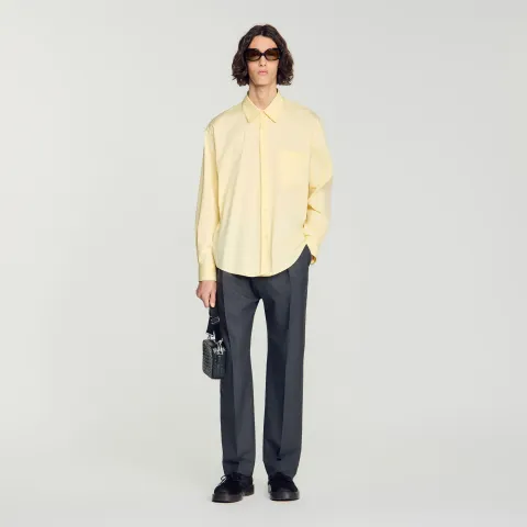 SANDRO Oversized cotton shirt