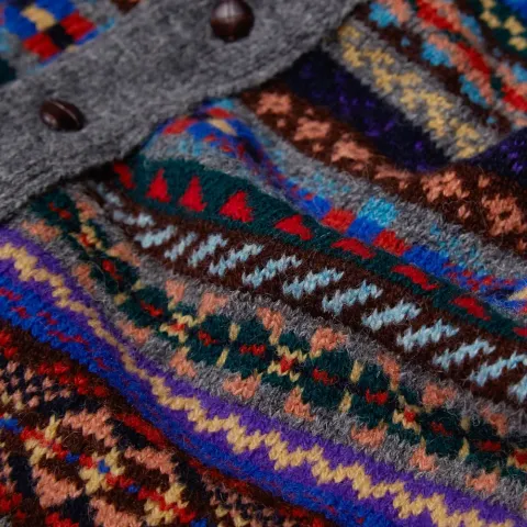 Jamieson's of Shetland Jacquard Fair Isle Shawl Cardigan