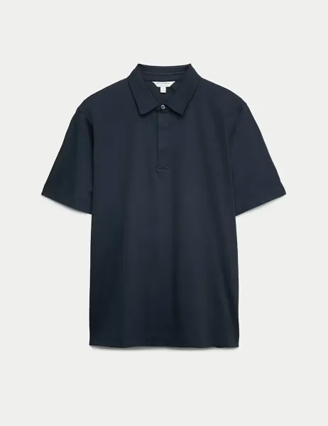 Autograph Pure Supima Cotton Polo Shirt Dark Navy