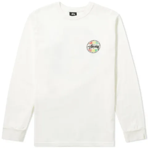 Long Sleeve Vintage Dot Pigment Dyed Tee