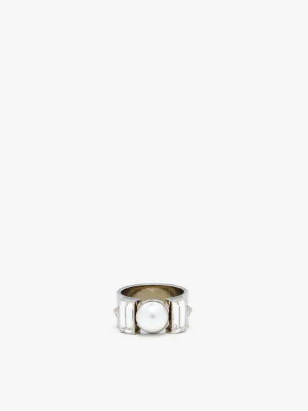 Skull & Pearl Ring
