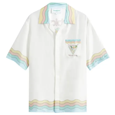 Tennis Club Icon Short Sleeve Silk Shirt