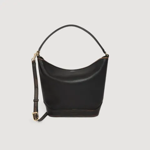 SANDRO TANGOSO aged leather bucket bag