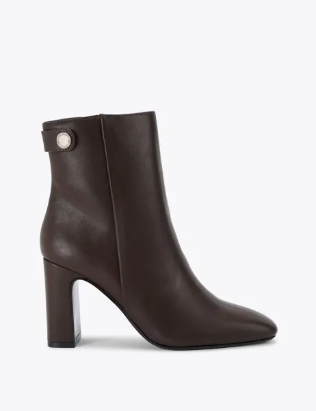 Carvela Block Heel Ankle Boots Dark Brown