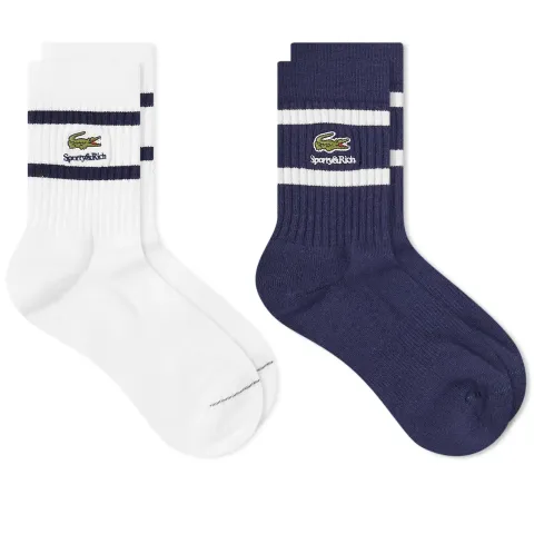x Lacoste Ribbed Striped Socks