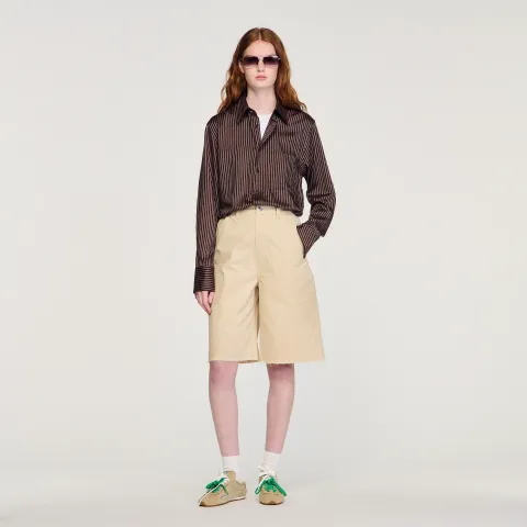 SANDRO Striped loose-fit shirt