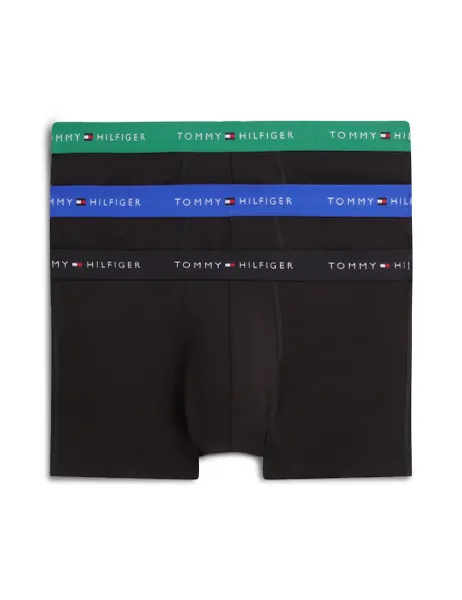 Tommy Hilfiger 3 Pack Signature Essentials Cotton Rich Trunks Black Mix