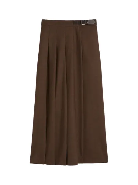 Wool Wrap Skirt Chocolate