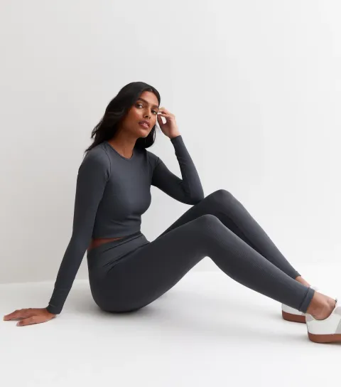 Women's Dark Grey Seamless Leggings