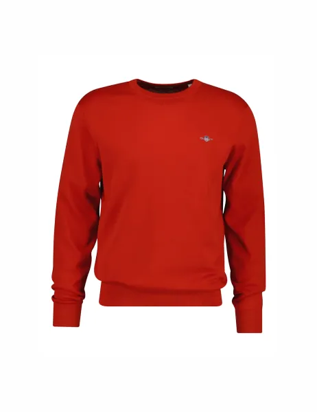 Gant Pure Cotton Crew Neck Jumper Red