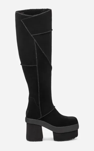 New Heights Platform Xtra Boot, Suede/Polyester