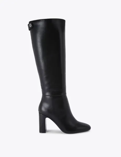 Carvela Wide Fit Block Heel Knee High Boots Black