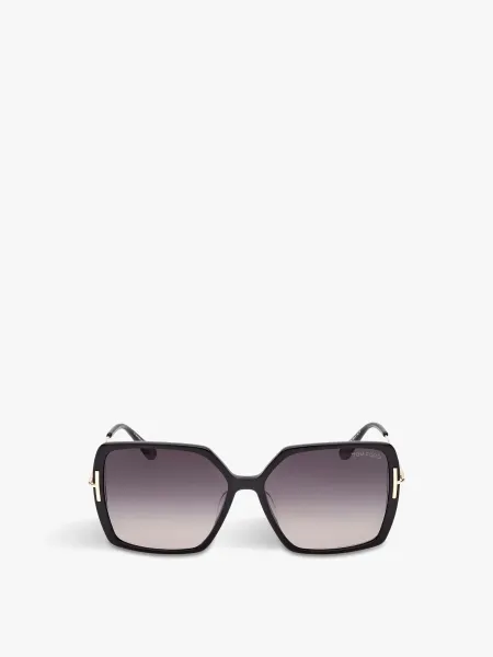 Joanna Acetate and Metal Square Sunglasses