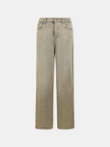 MA QUAD JACQUARD BAGGY JEAN - Multi