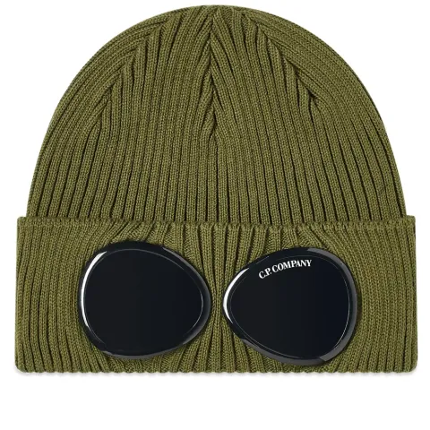 Cotton Knit Goggle Beanie