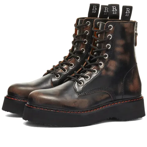 Single Stack Lace-Up Boots