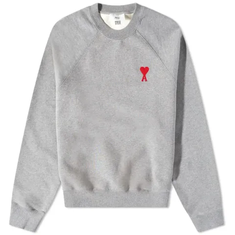 AMI Heavy Fleece Small A Heart Crew Sweat