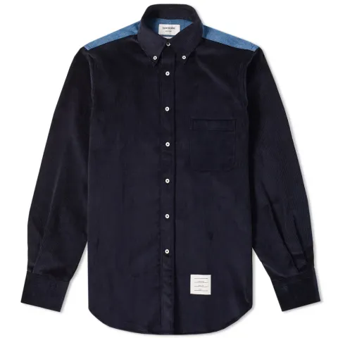 Contrast Yoke Corduroy Shirt