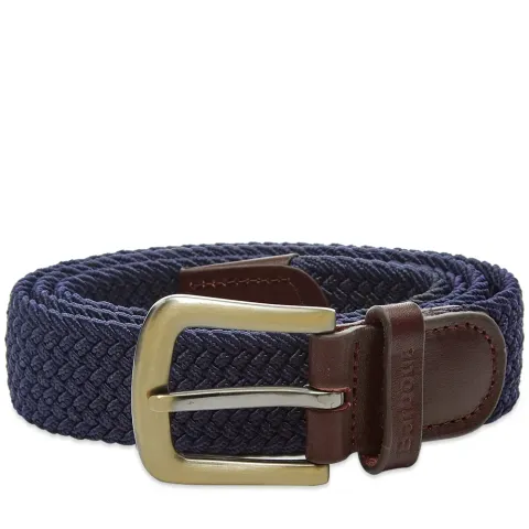 Stretch Webbing Leather Belt