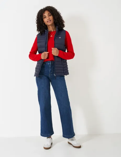 Lightweight Padded Hooded Gilet Navy
