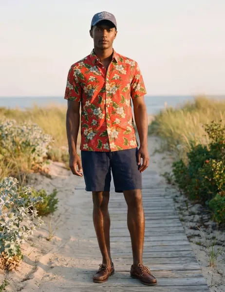 Superdry & Co Cotton Blend Hawaiian Shirt Red Mix