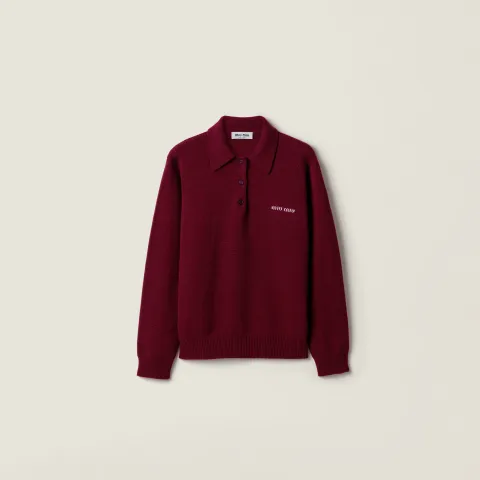 Cashmere polo sweater