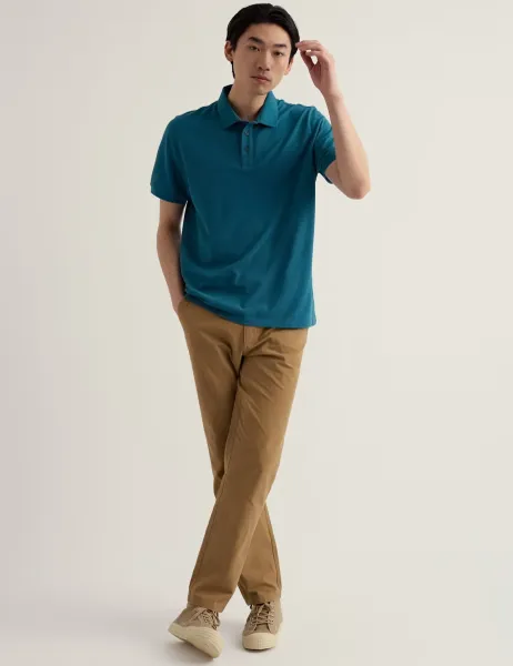 Seasalt Cornwall Pure Cotton Polo Shirt Teal