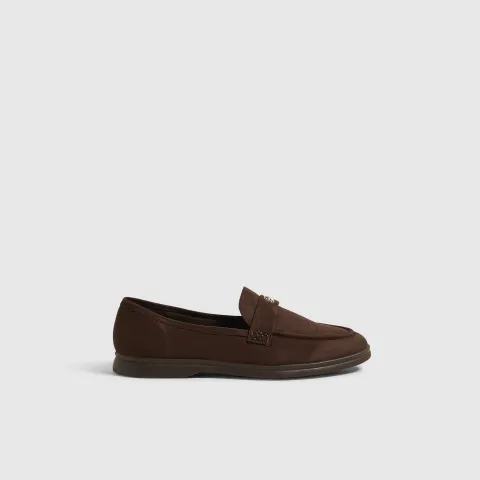 River Island Faux Suede Loafers