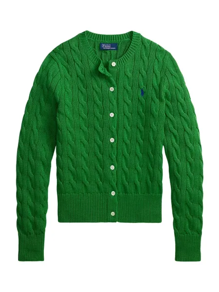 Crewneck Cardigan Green