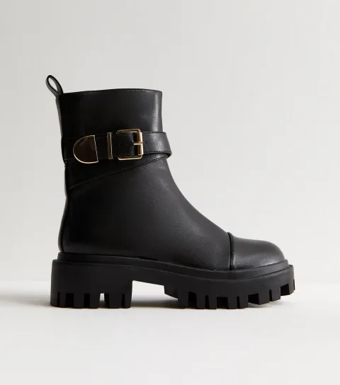 Women's Black Spontaneous Faux Leather Boots