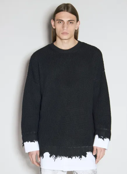 Distressed Knit Sweater