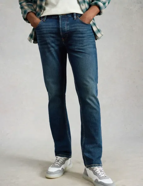 White Stuff Slim Fit 5 Pocket Jeans Dark Blue Denim