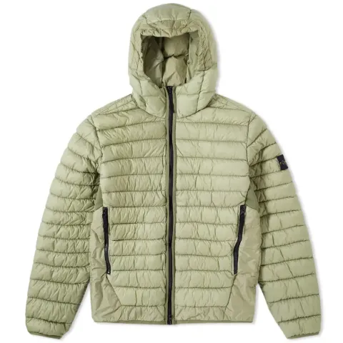 Garment Dyed Micro Yarn Hooded Down Jacket