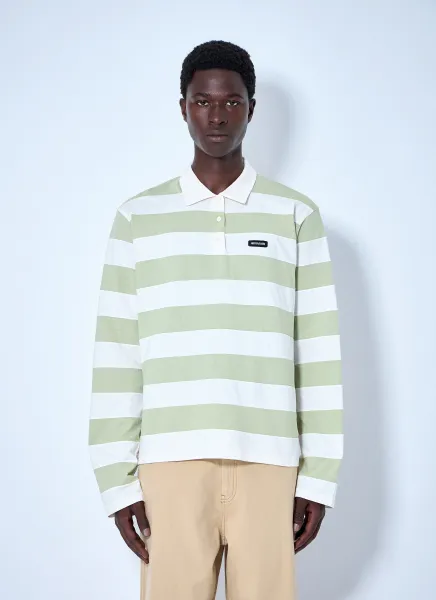 Striped Jersey Polo Shirt