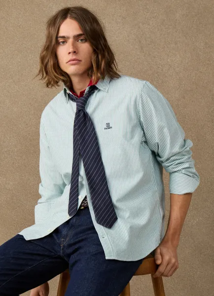 Hackett Classic Fit Striped Oxford Shirt