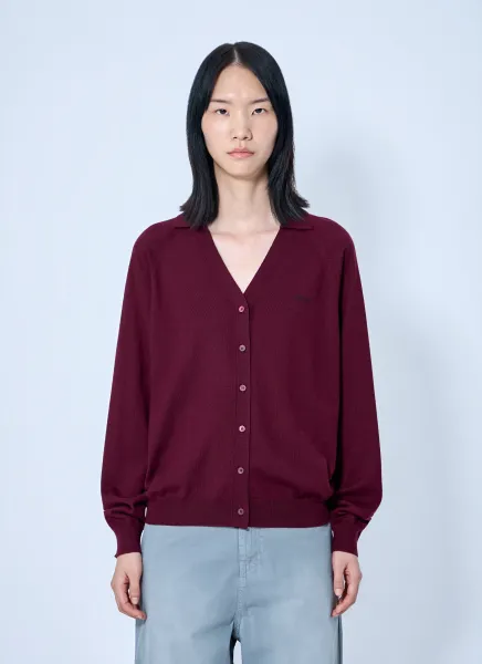 Knit Cardigan with Logo