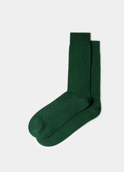 Mercerised Cotton Polka Dot Sock