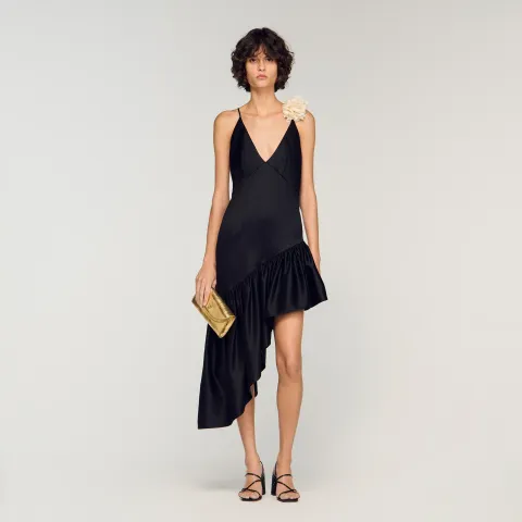 SANDRO Short ruffled dress