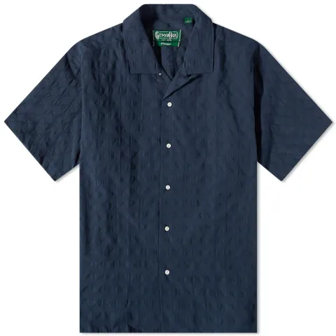 Japanese Ripple Jacquard Camp Collar Shirt