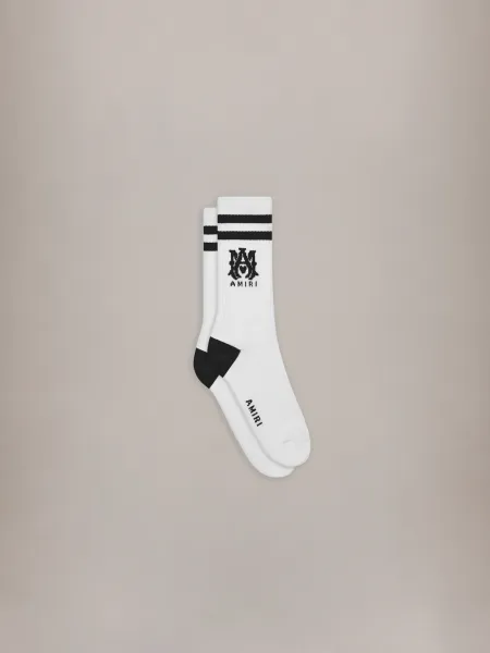 MA CORE LOGO SOCKS - White Black