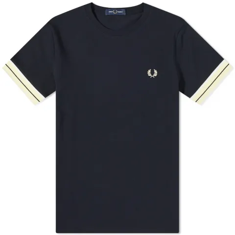 Tramline Tipped Pique T-Shirt