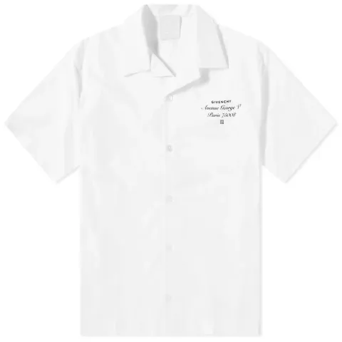 Embroidered College Logo Hawaiian Shirt