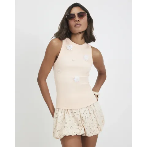 River Island Embellished Floral Tank Top