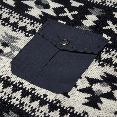 Design Jacquard Knit Crew Sweater