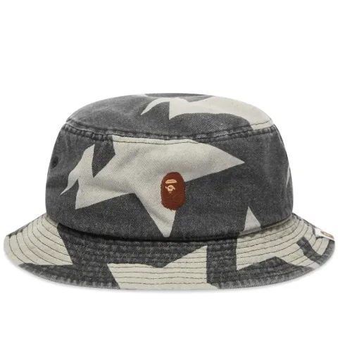 STA Pattern Denim Bucket Hat