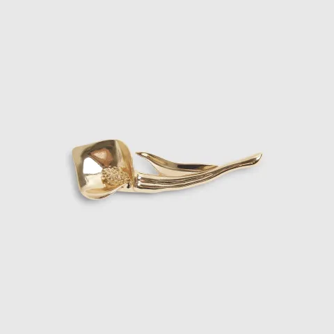 River Island Gold Lily Brooch