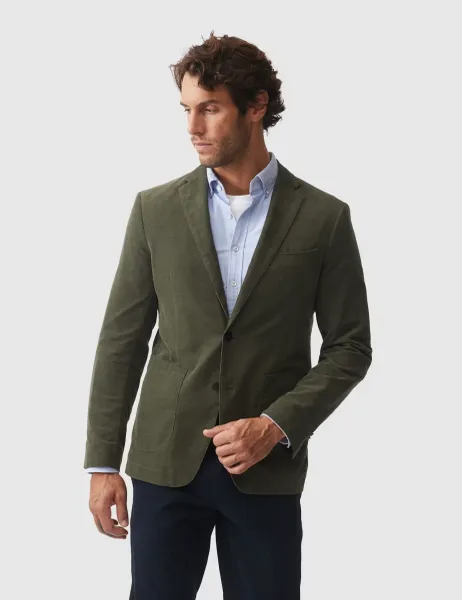 Rodd & Gunn Saint Bathans Corduroy Smart Jacket Dark Green